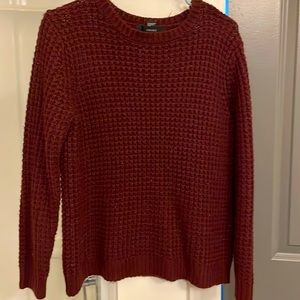Maroon Cross knit sweater